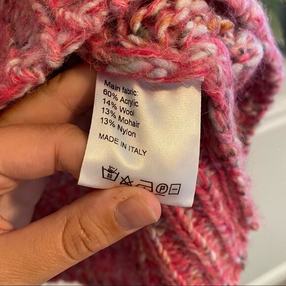 MUNTHE Pink Chunky Marled Sweater 36 Small - Picture 8 of 16